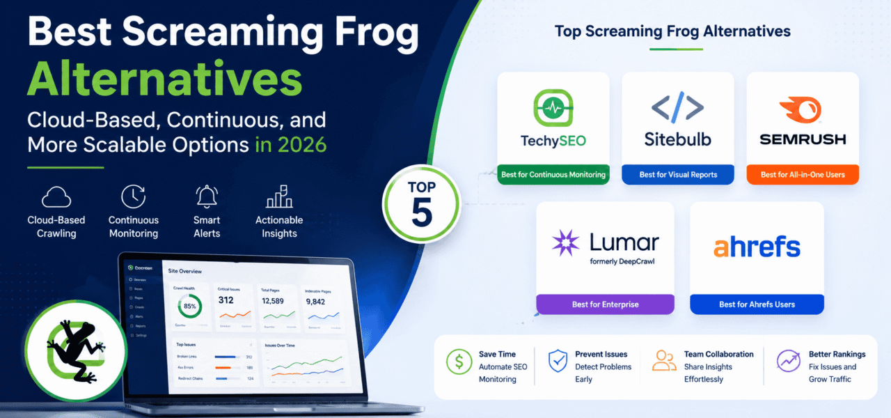Best Screaming Frog Alternatives in 2026: Cheaper, Cloud-Based, and More Scalable Options